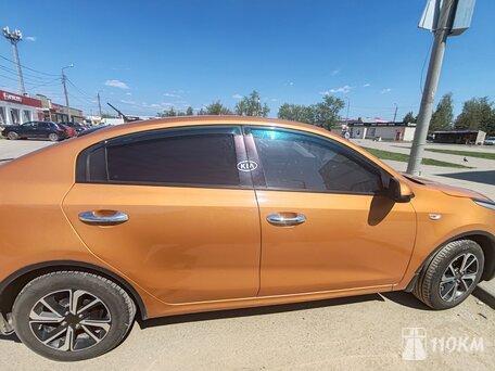 KIA, Rio, 1600, 123, бензин, седан, механика, передний привод, среднее состояние, левый, оранжевый, 1 200 000 ₽