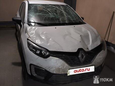 Renault, Kaptur, 1600, 114, бензин, внедорожник, механика, передний привод, среднее состояние, левый, белый, 650 000 ₽