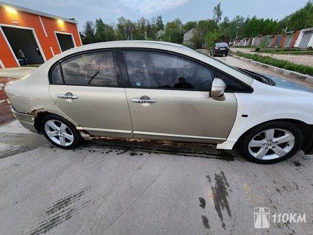 Honda, Civic, 1800, 155, бензин, седан, автомат, передний привод, среднее состояние, левый, серый, 300 000 ₽